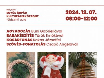 Adventi kézműves foglalkozások az Agórában