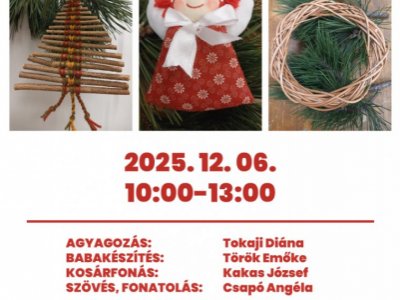 : Adventi kézműves foglalkozások az Együd Árpád Kulturális Központban - 2025