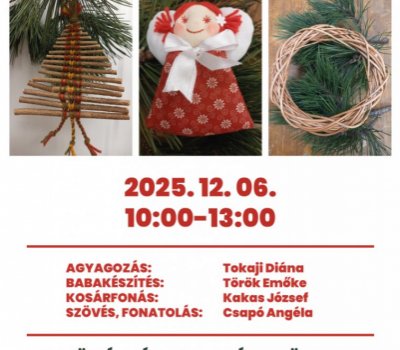 : Adventi kézműves foglalkozások az Együd Árpád Kulturális Központban - 2025